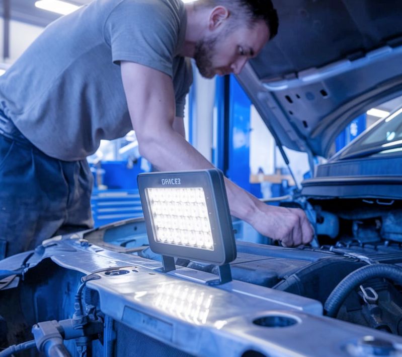 Mechanic Changing Oil at Dingmans Mechanical